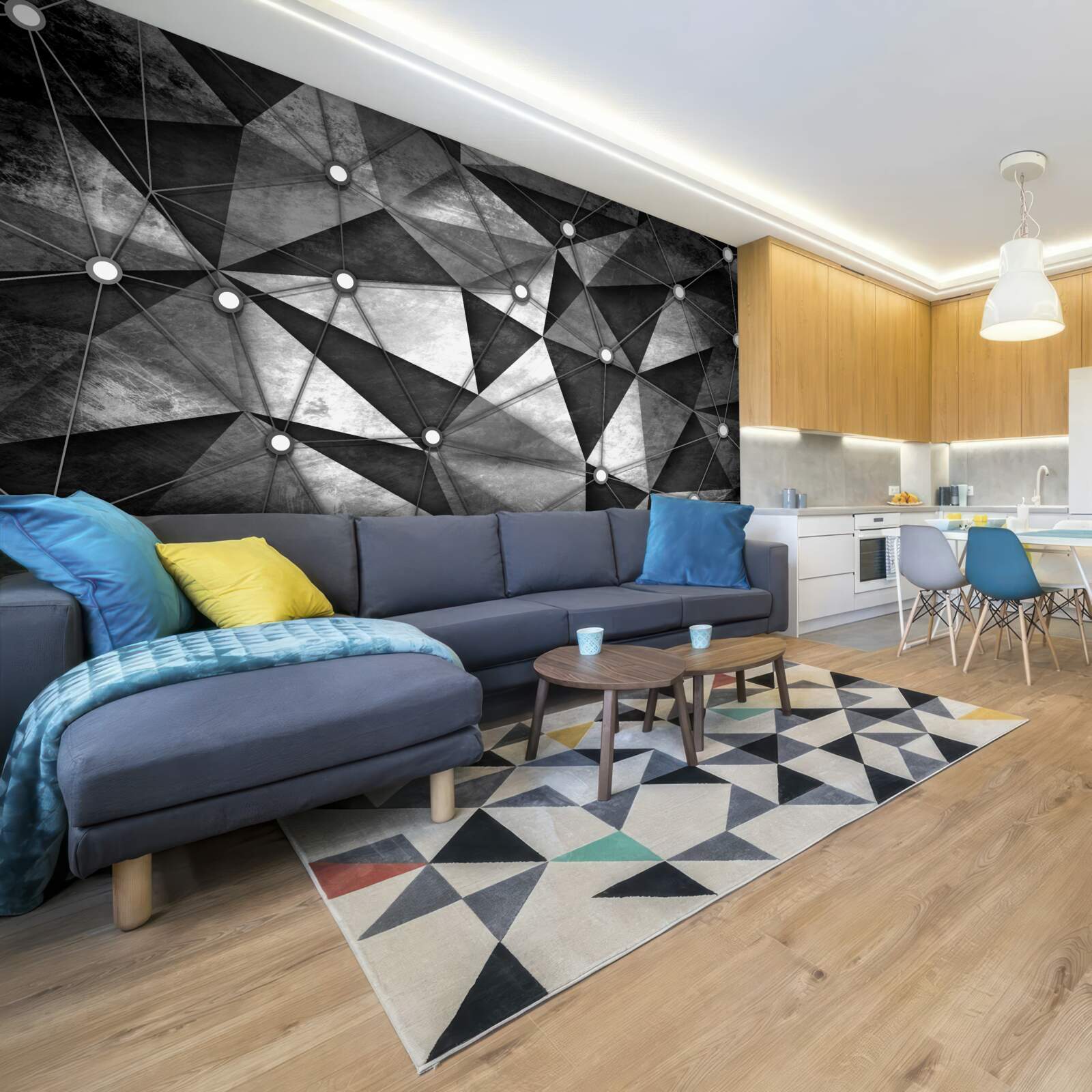 Fotobehang ongewone grijze videofoons