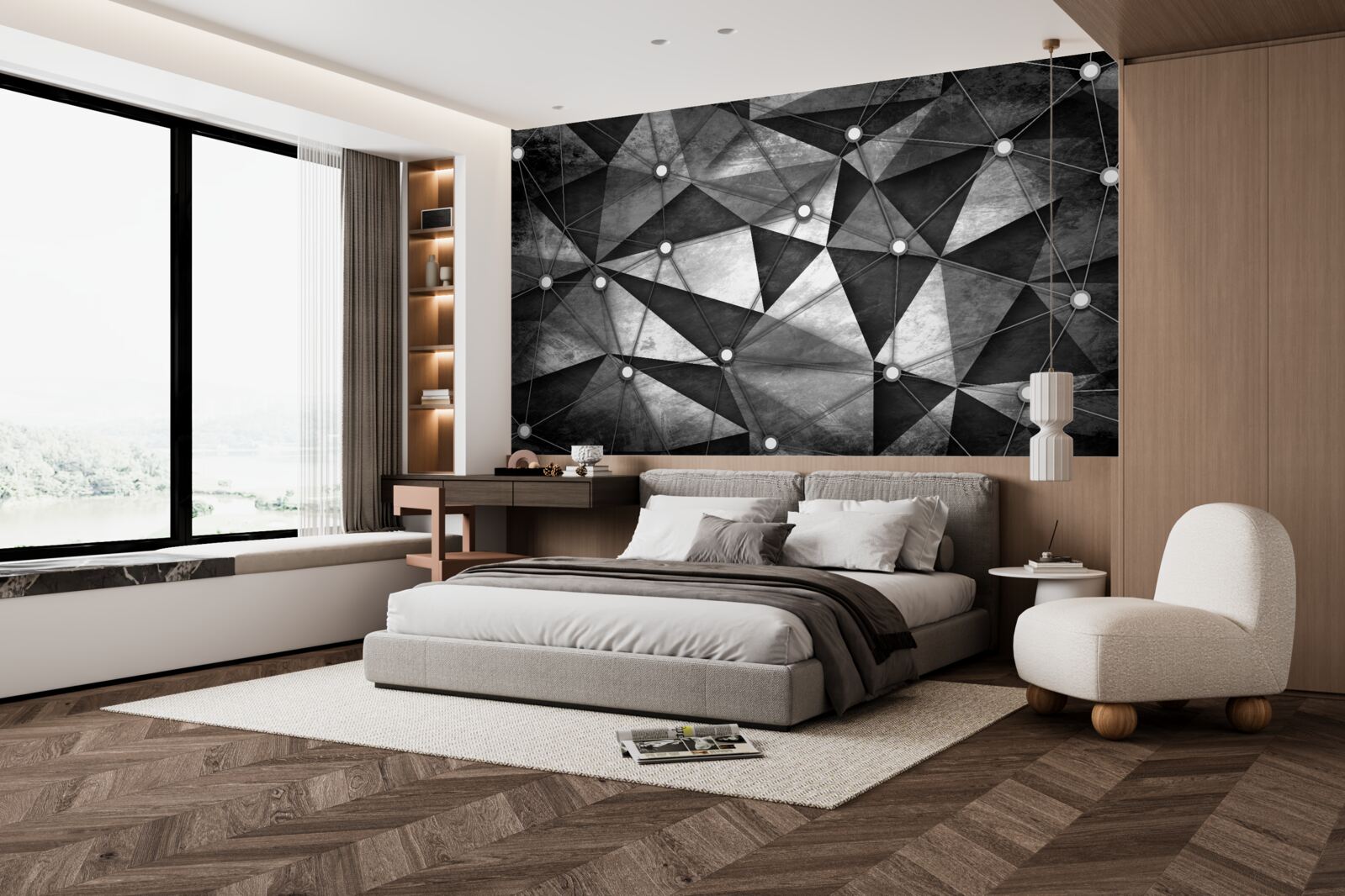 Fotobehang ongewone grijze videofoons