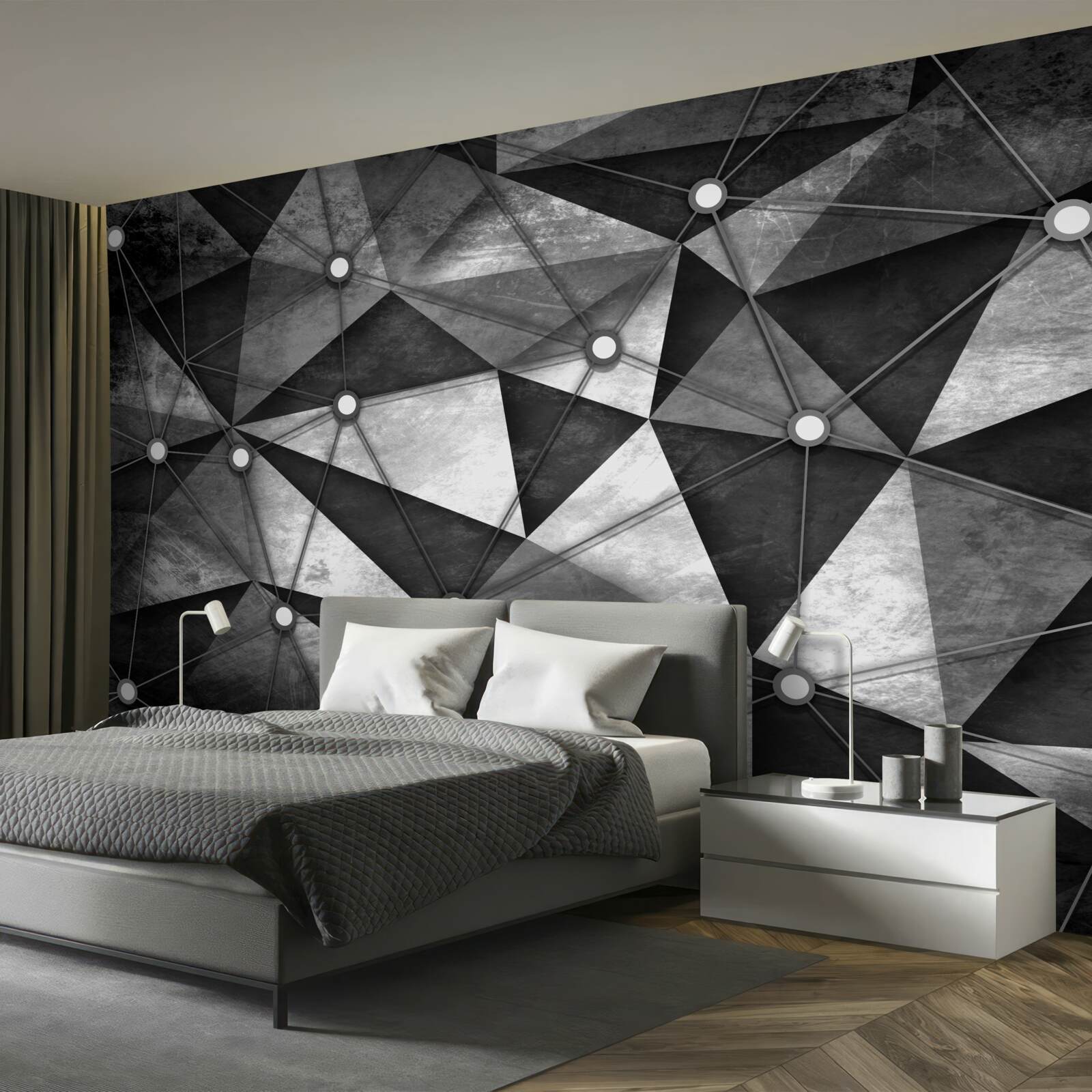 Fotobehang ongewone grijze videofoons