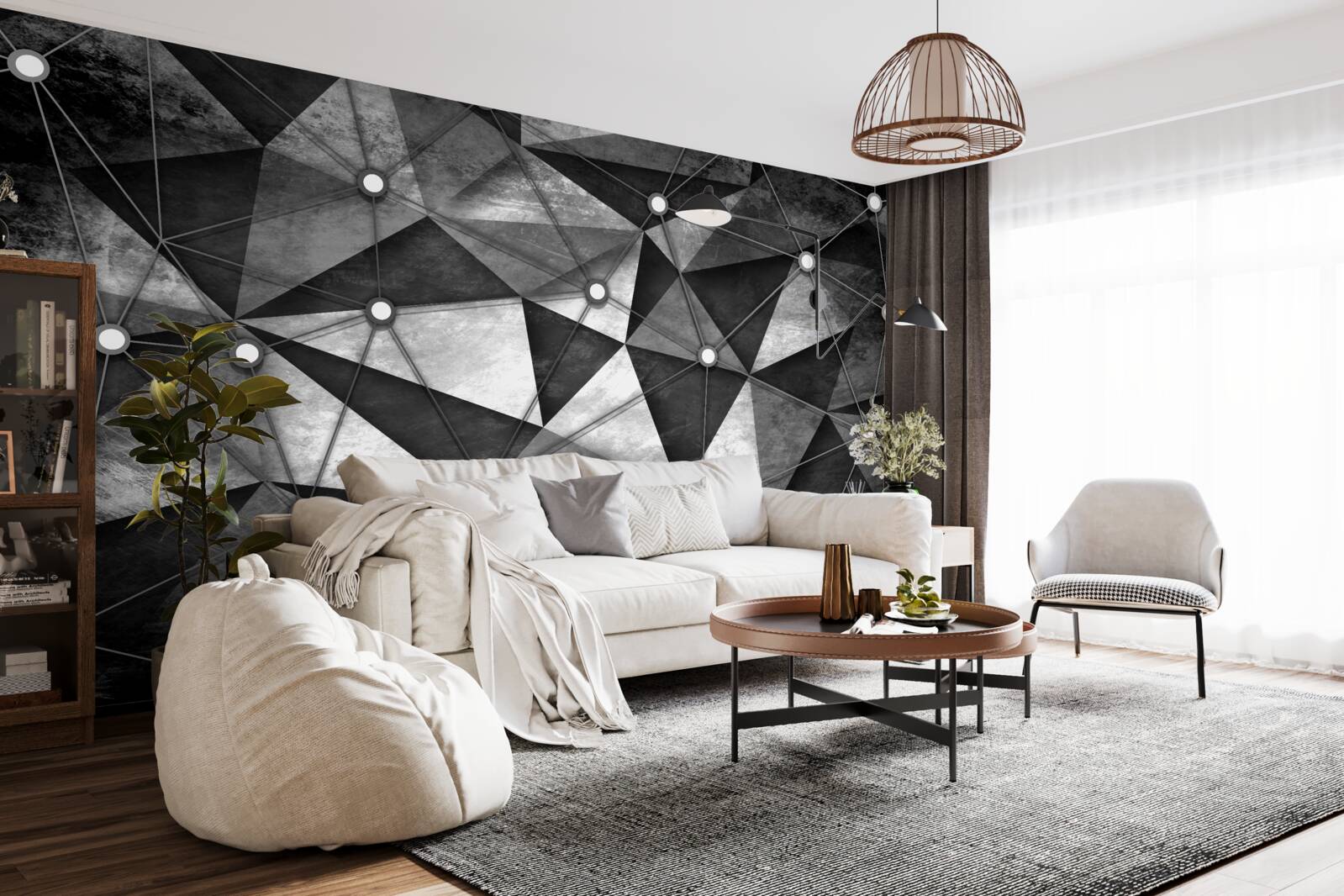 Fotobehang ongewone grijze videofoons