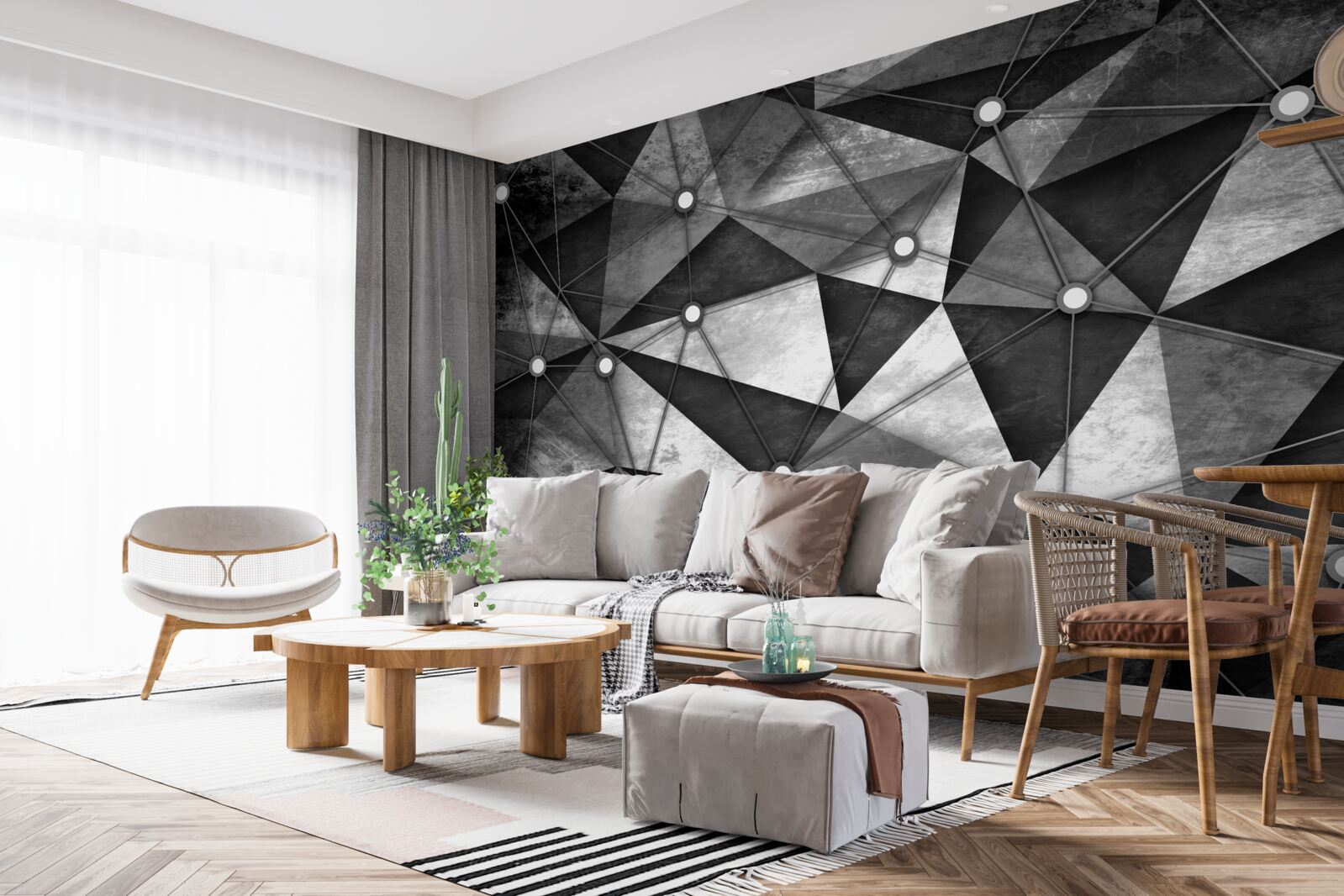 Fotobehang ongewone grijze videofoons