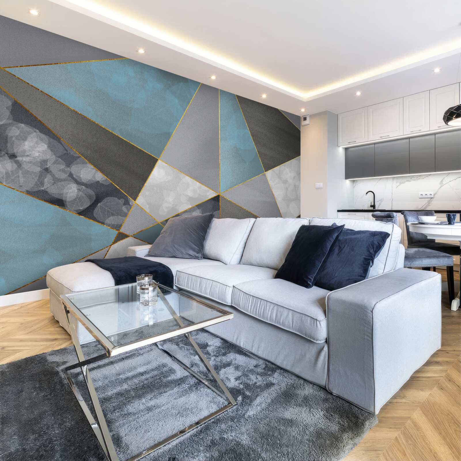 Fotobehang unieke achtergrond met geometrische motieven