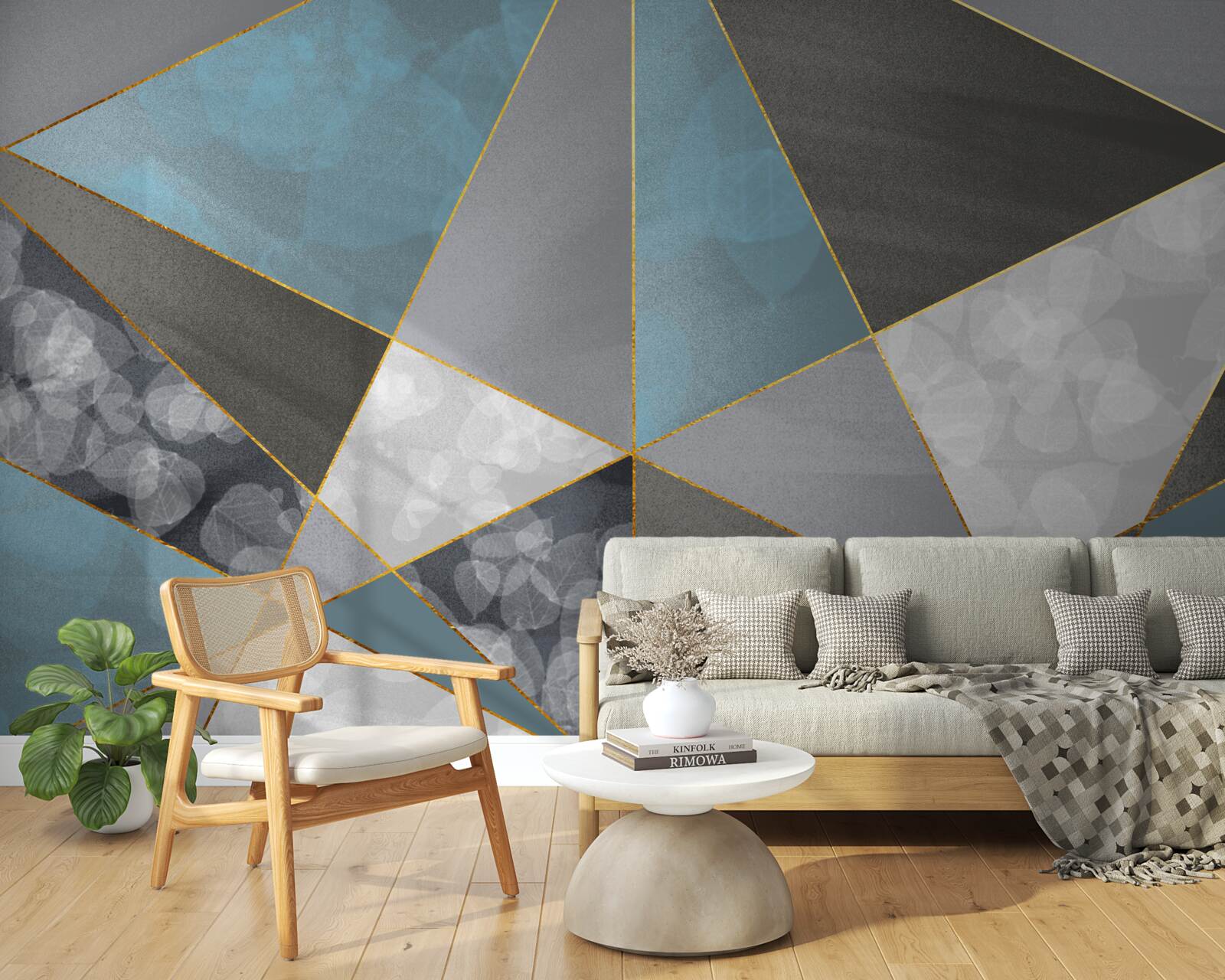 Fotobehang unieke achtergrond met geometrische motieven