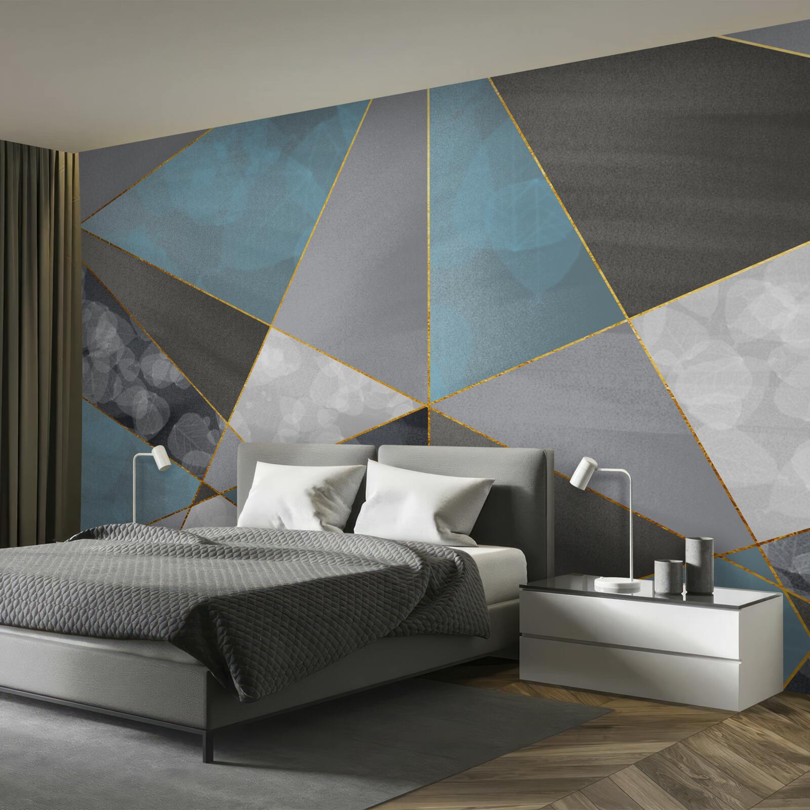 Fotobehang unieke achtergrond met geometrische motieven