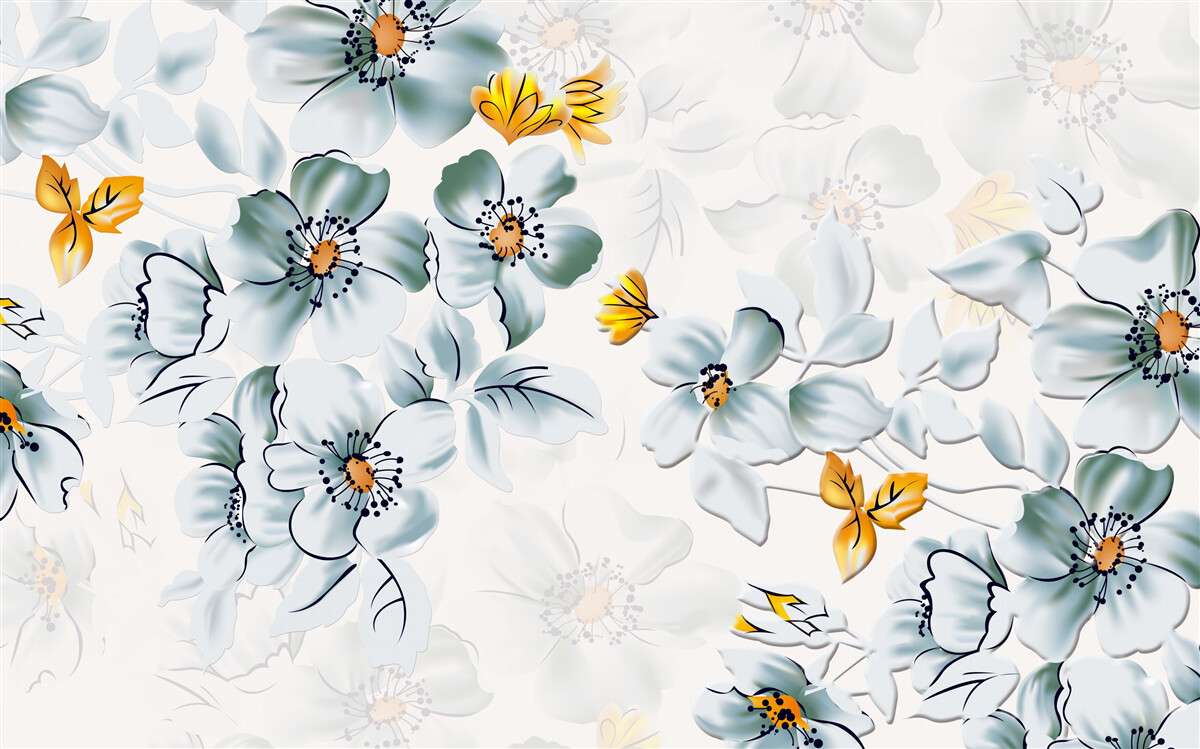 Fotobehang bloemen gaan teder open