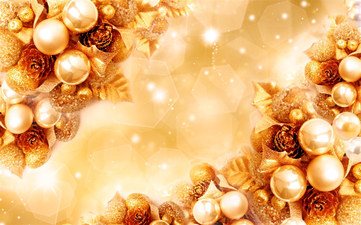 Fotobehang gouden parels op gouden bladeren