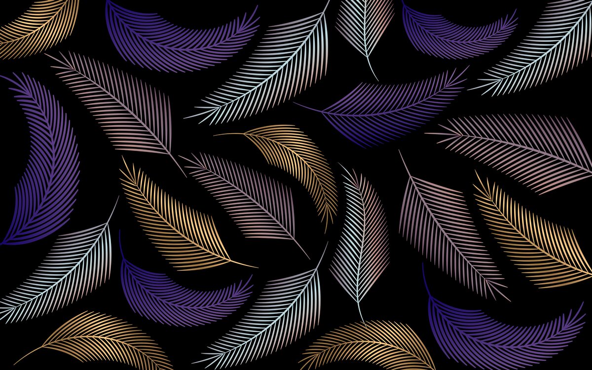 Fotobehang herfstbladeren in donkere kleuren