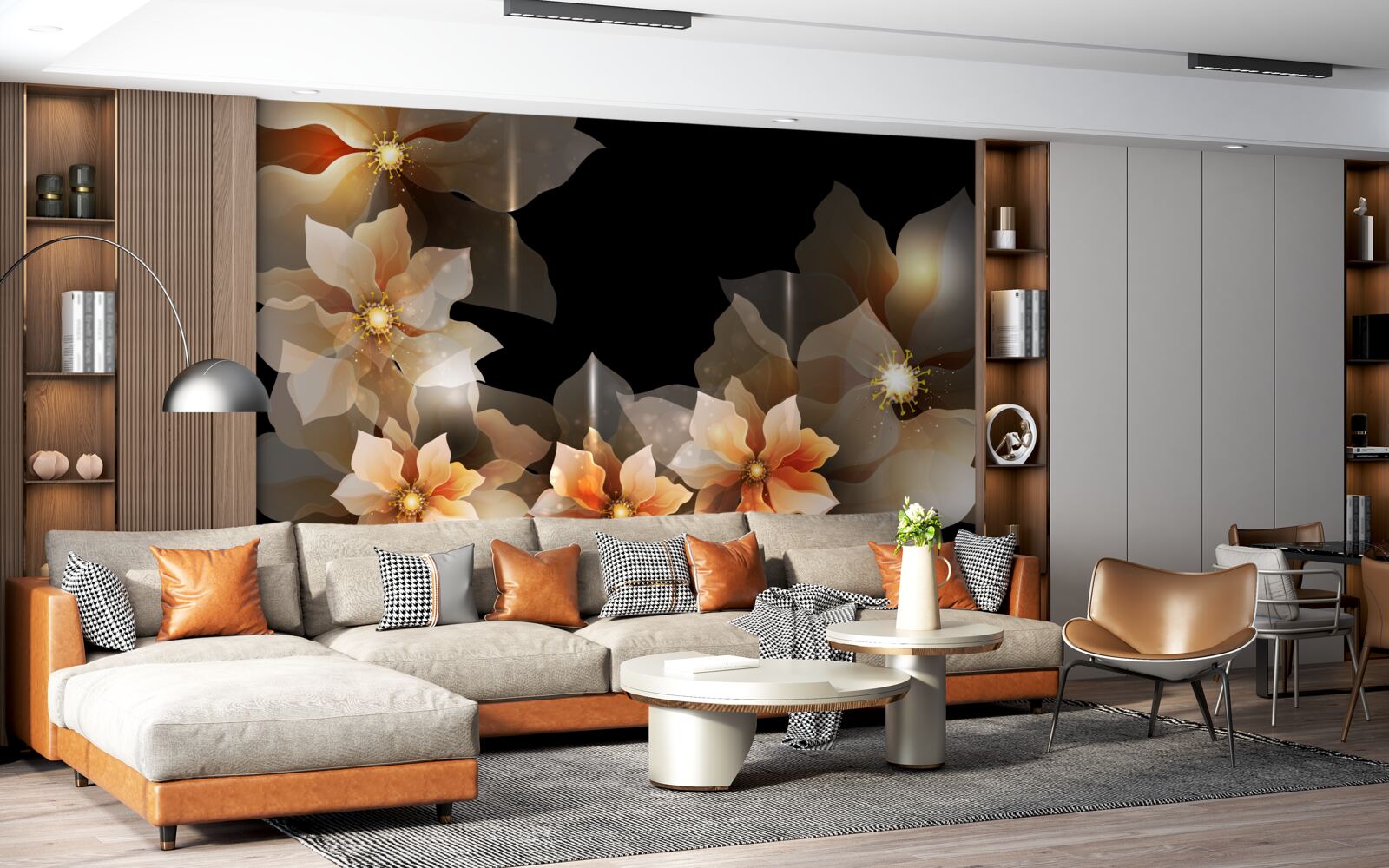 Fotobehang de magie van mooie bloemen