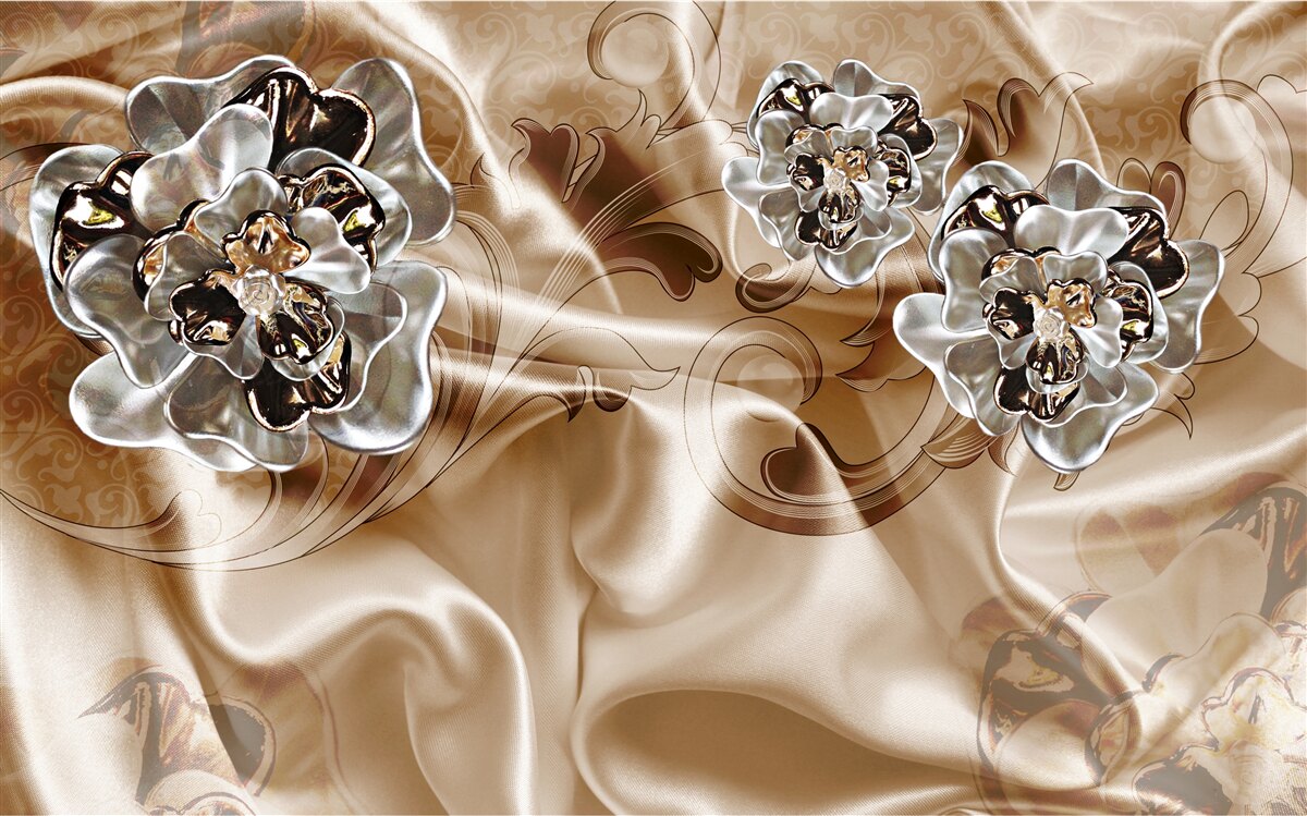 Fotobehang bergkristal heksenspel op perzikzijde