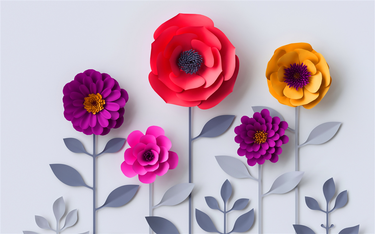 Fotobehang kleurrijke bloemen