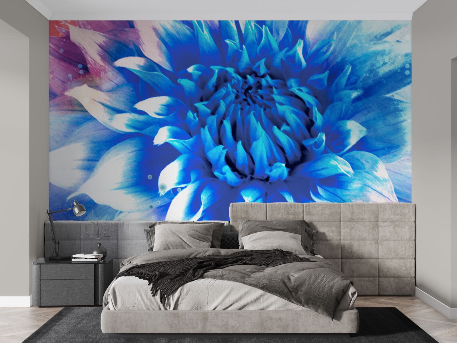 Fotobehang blauw als azuur