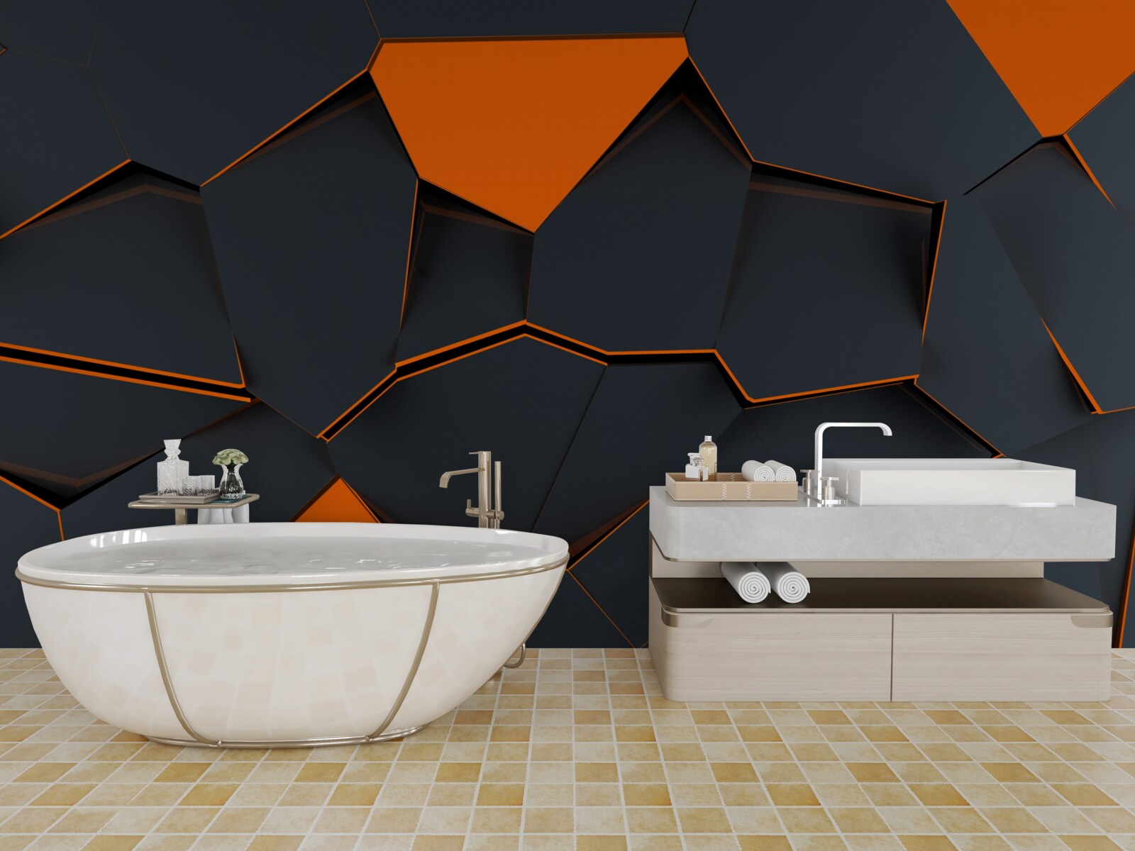 Fotobehang abstracte achtergrond gemaakt door de ontwerper