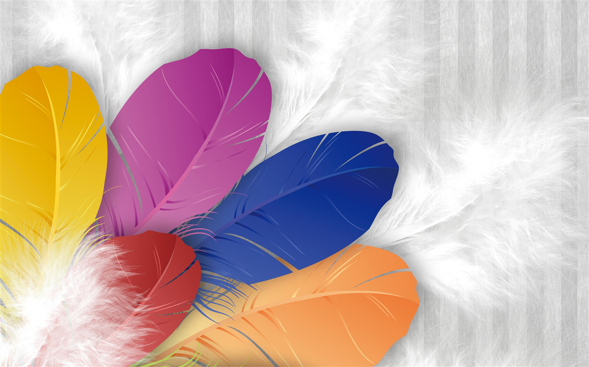 Fotobehang heldere en zorgvuldig gepolijste veren