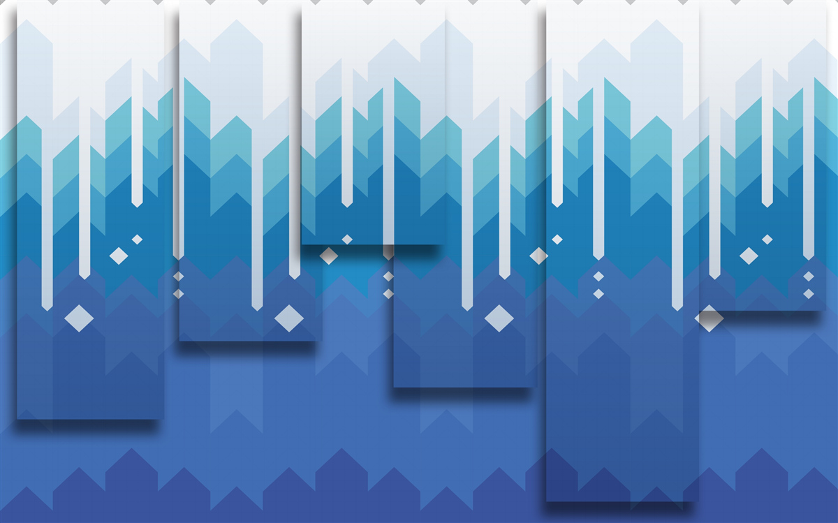 Fotobehang trapsgewijze bergen steken af in koude majesteit