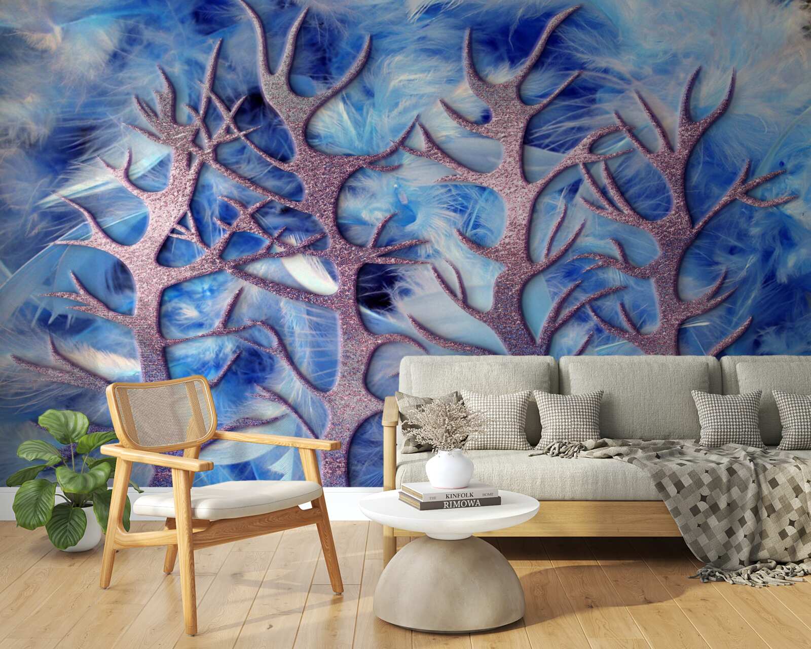 Fotobehang bos in de koude winter