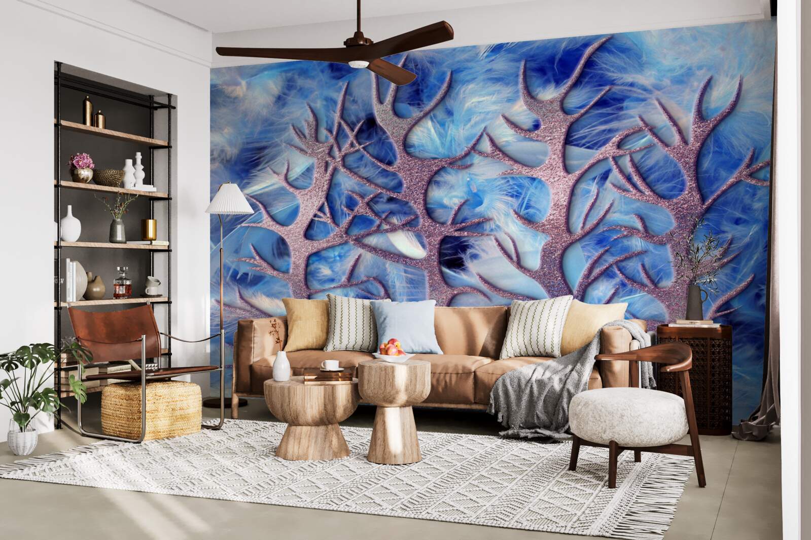 Fotobehang bos in de koude winter