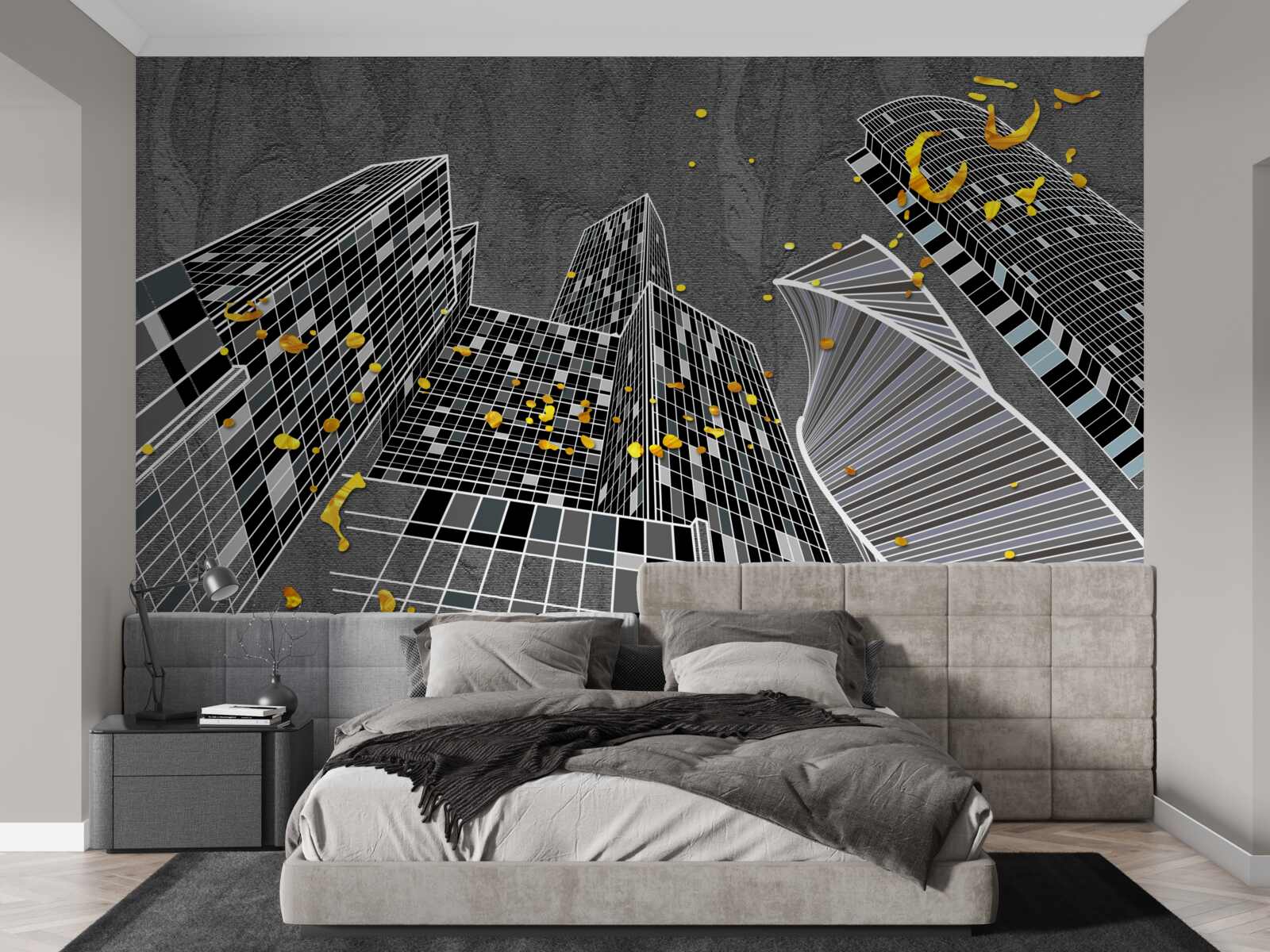 Fotobehang stedelijke architectuur in geometrische stijl