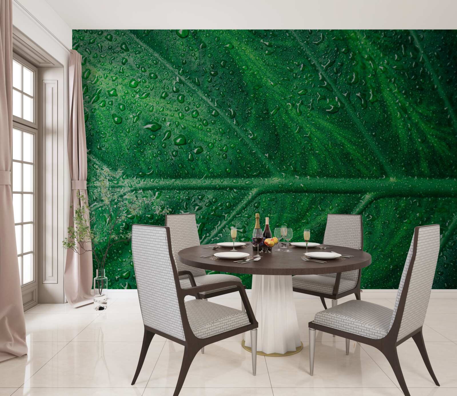 Fotobehang fascinerende bladstructuur