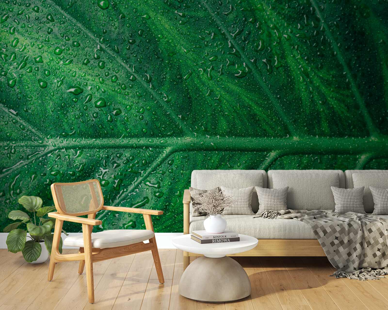 Fotobehang fascinerende bladstructuur