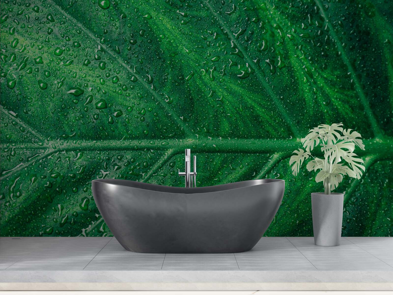 Fotobehang fascinerende bladstructuur