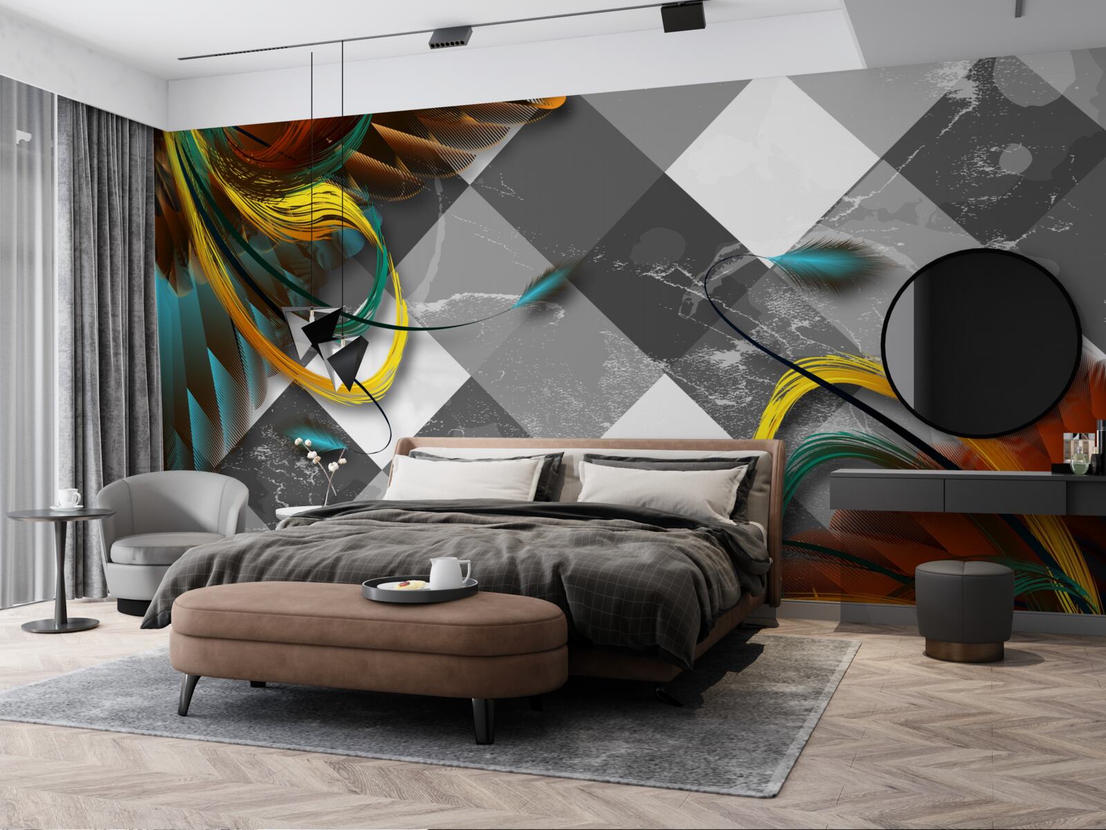 Fotobehang als paradijsvogels