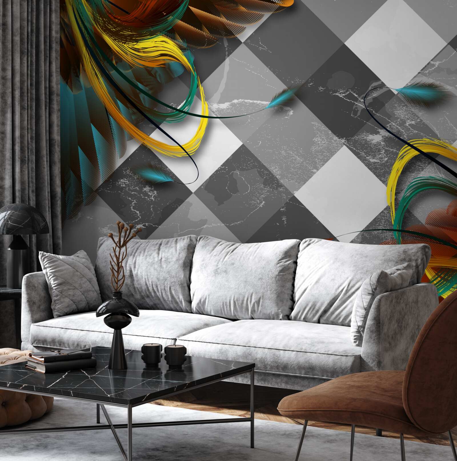 Fotobehang als paradijsvogels