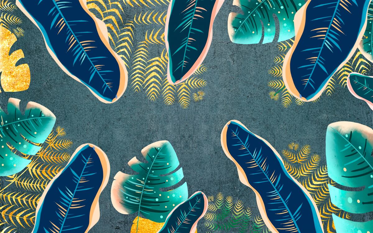 Fotobehang onconventioneel getekende donkere veren