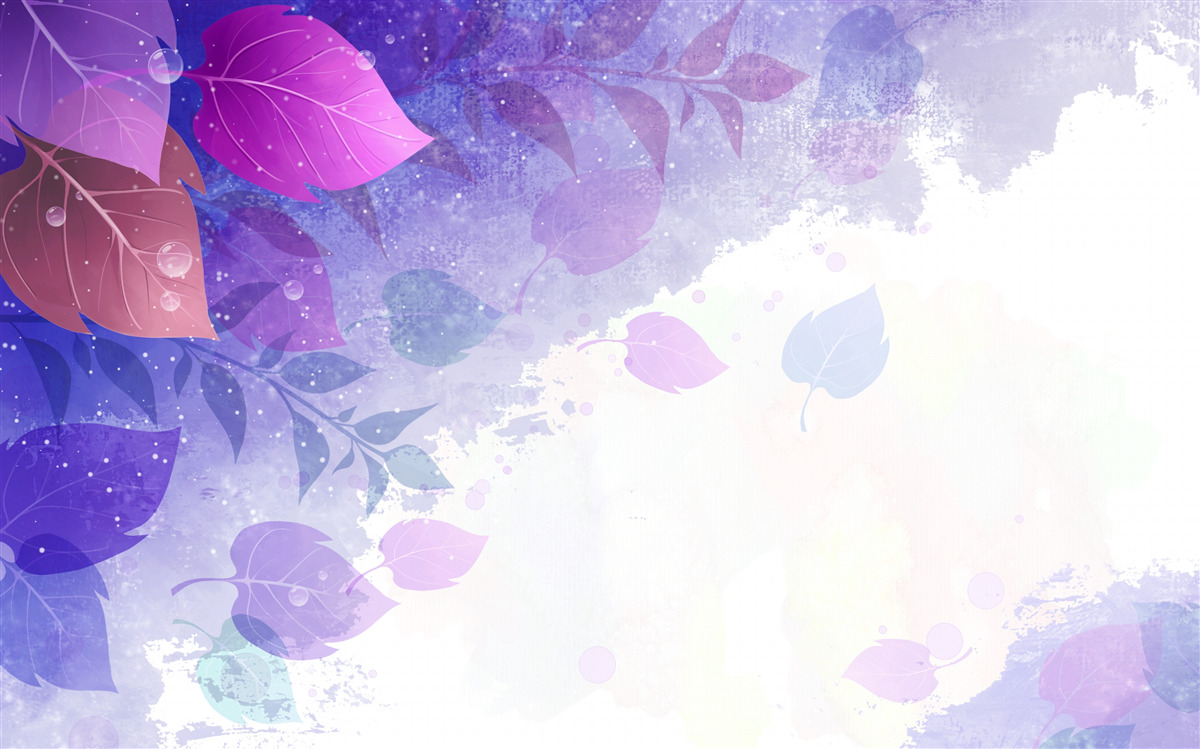 Fotobehang paarse herfstbladeren