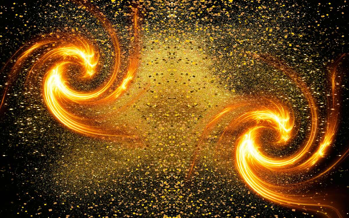 Fotobehang miljoenen astrale helderheden en verschillende sterrenstelsels