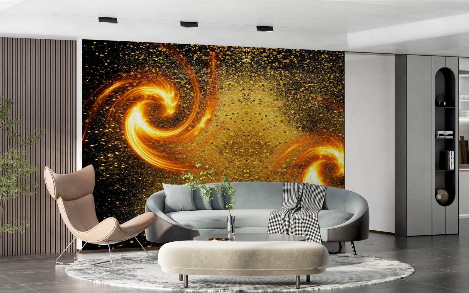 Fotobehang miljoenen astrale helderheden en verschillende sterrenstelsels