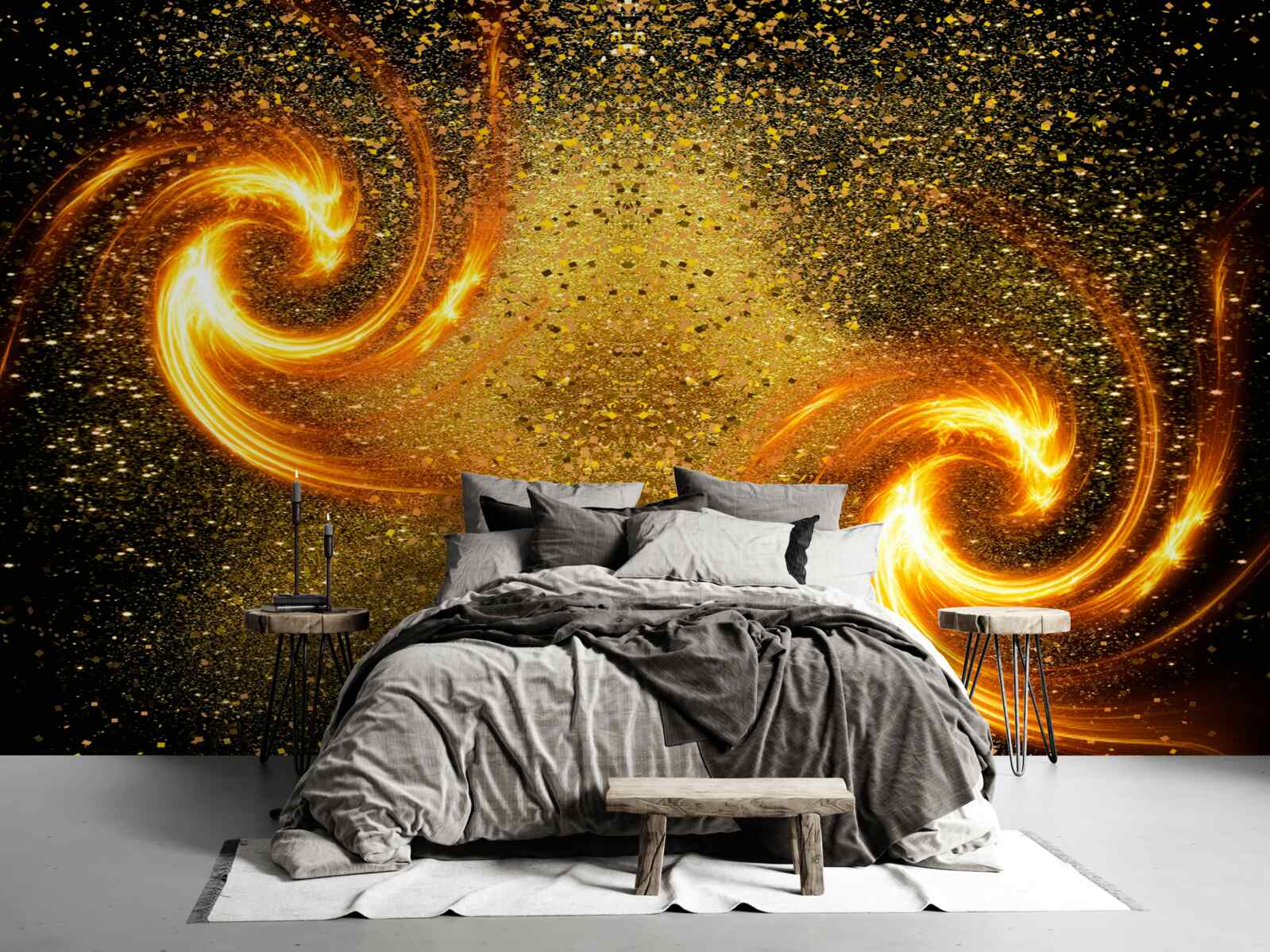 Fotobehang miljoenen astrale helderheden en verschillende sterrenstelsels