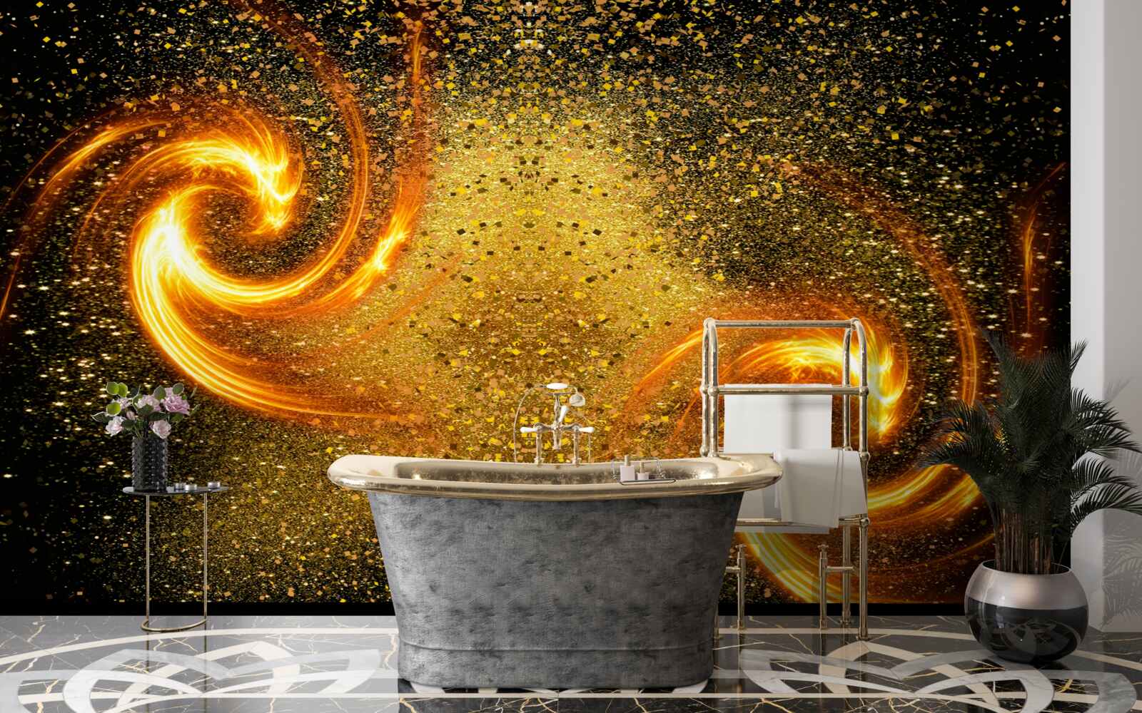 Fotobehang miljoenen astrale helderheden en verschillende sterrenstelsels