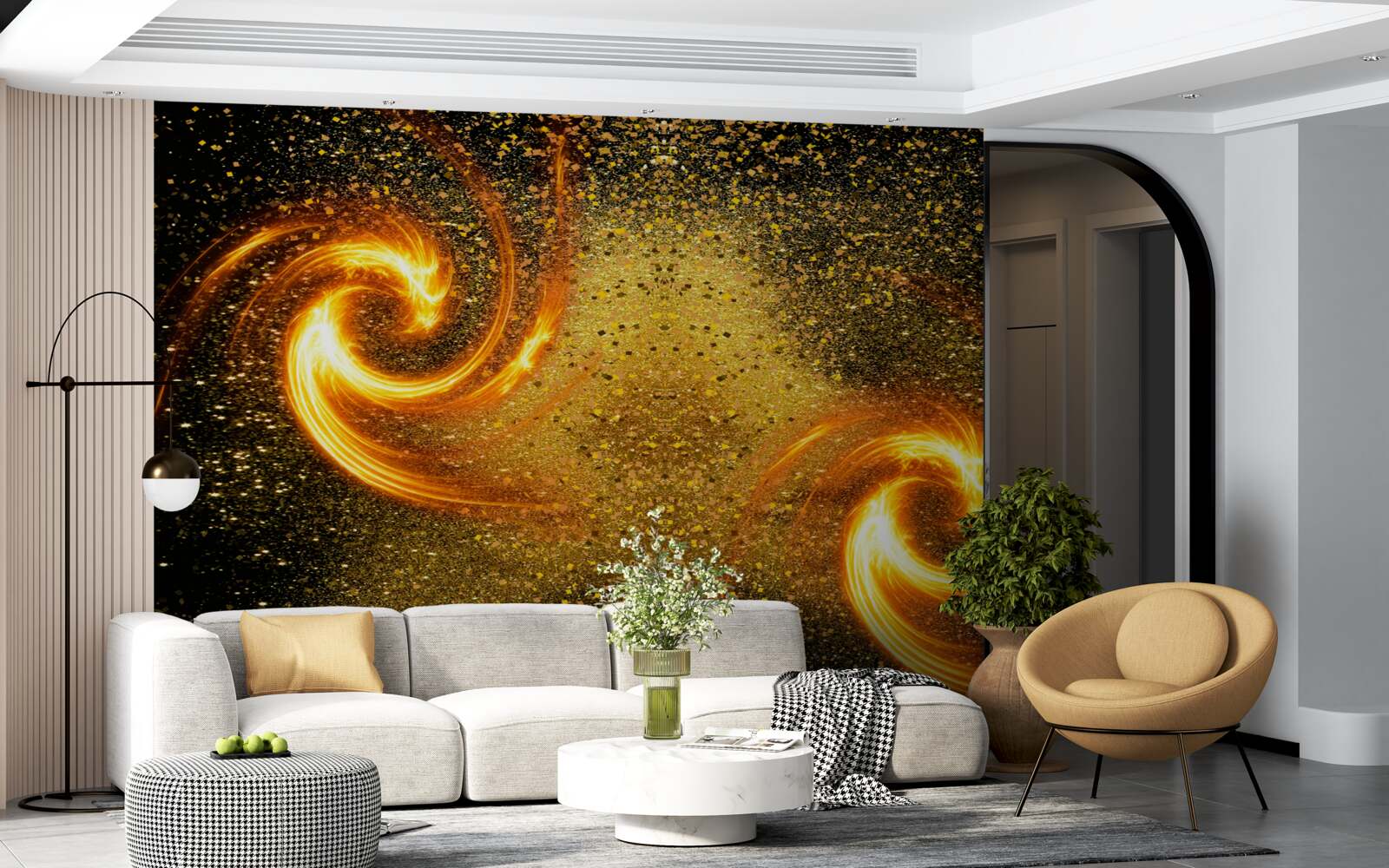 Fotobehang miljoenen astrale helderheden en verschillende sterrenstelsels