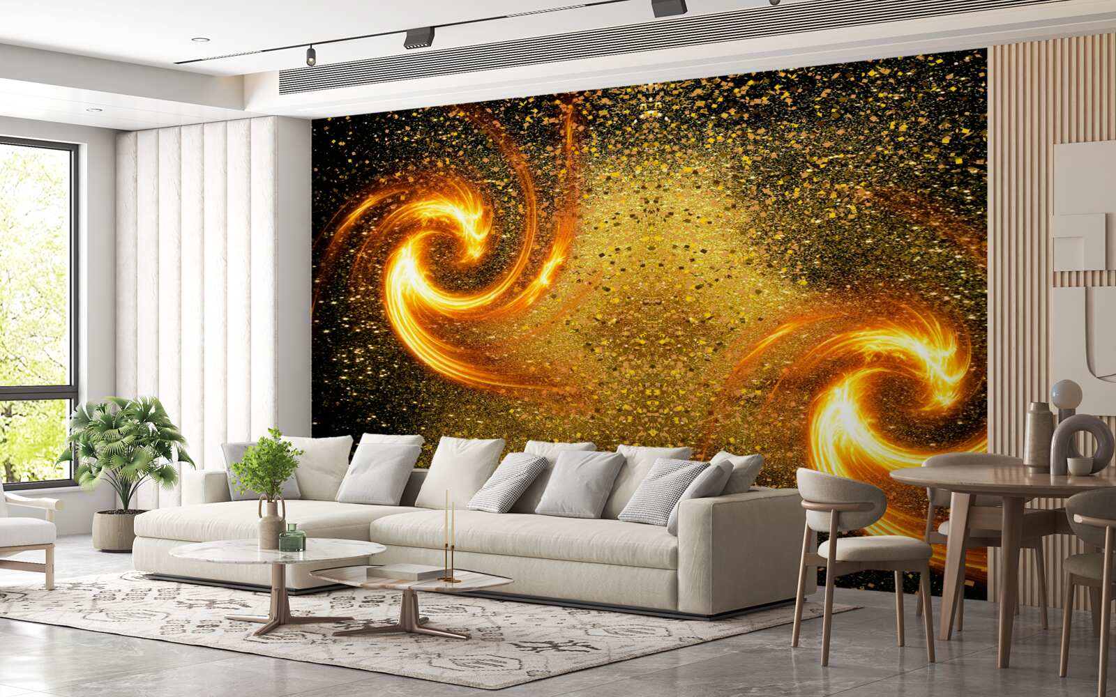 Fotobehang miljoenen astrale helderheden en verschillende sterrenstelsels