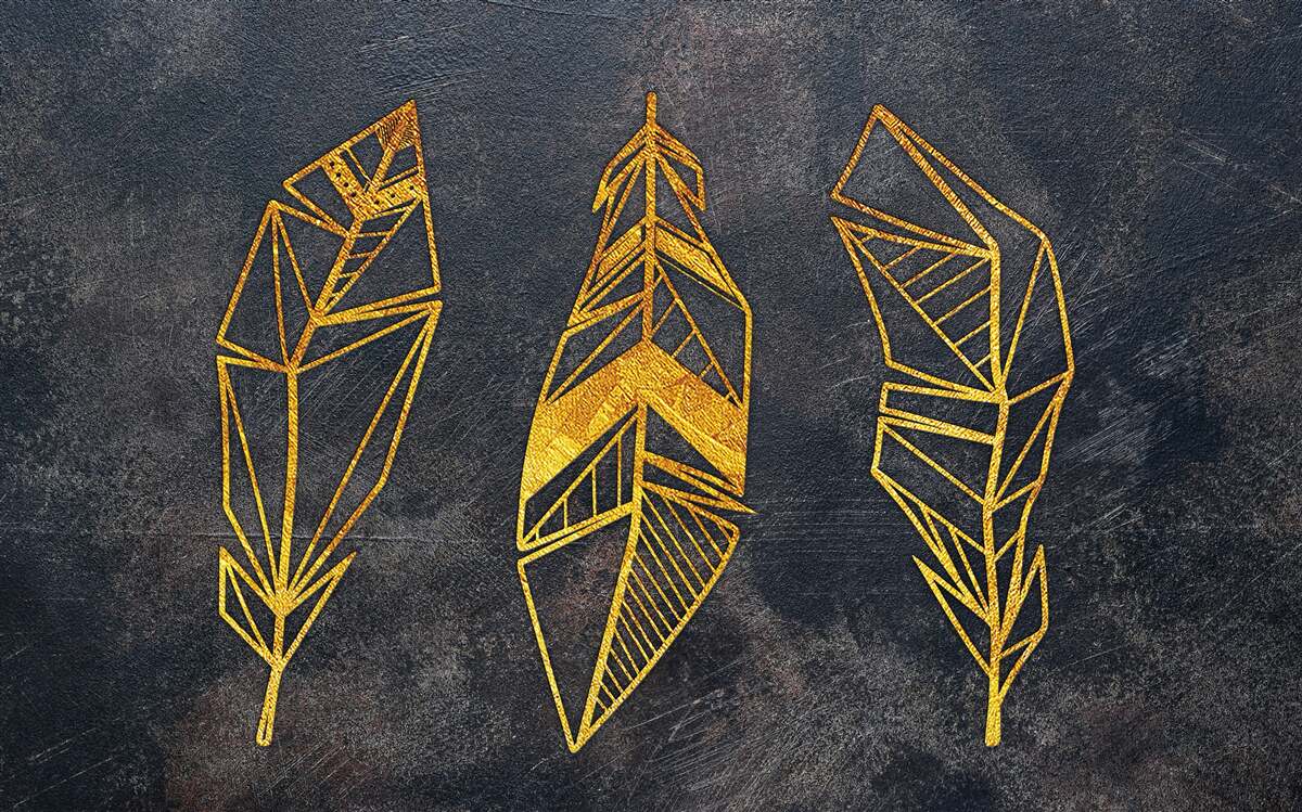 Fotobehang complexe geometrische structuur van de bladeren