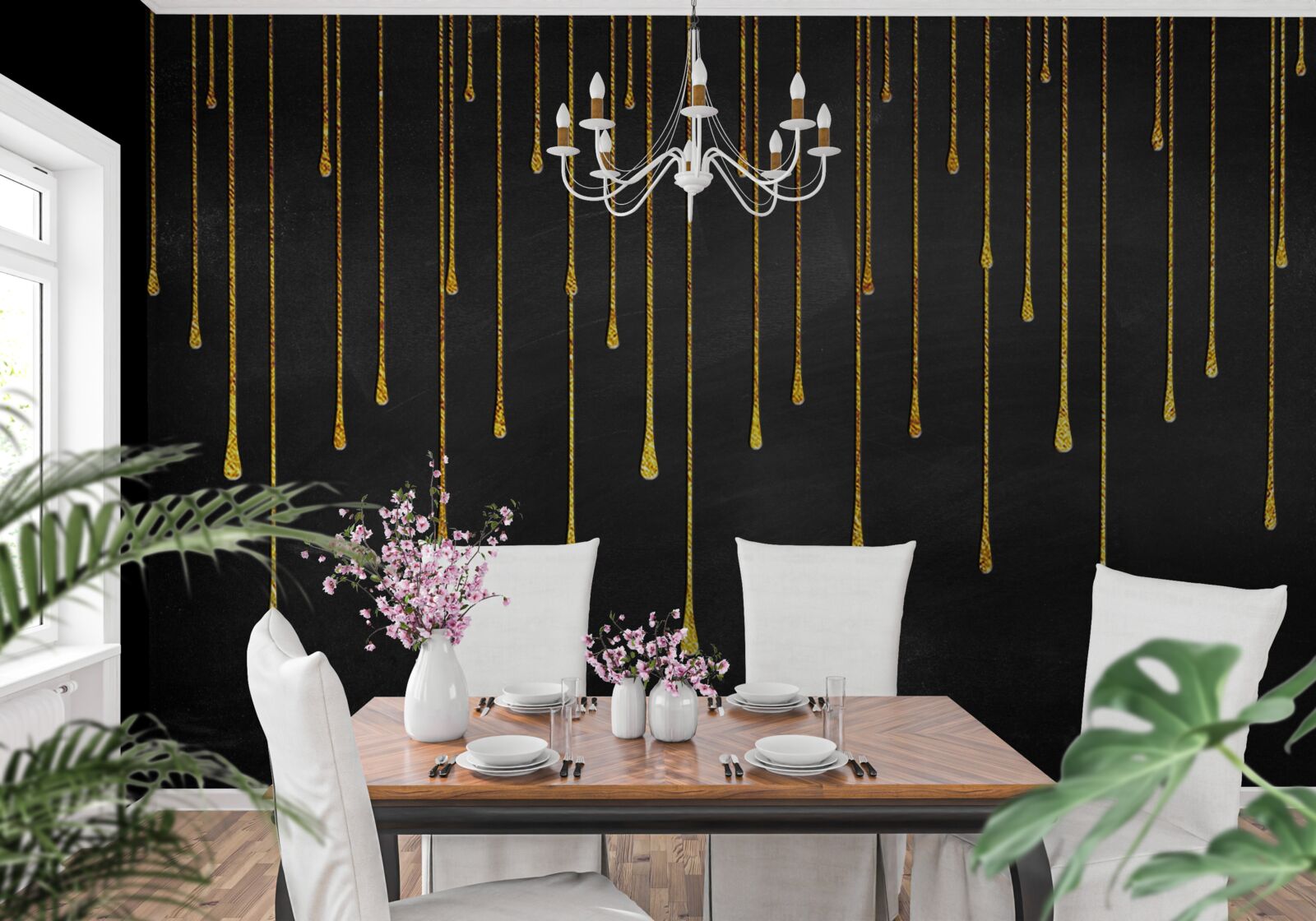 Fotobehang sterren die verminderen in de duisternis van de nacht