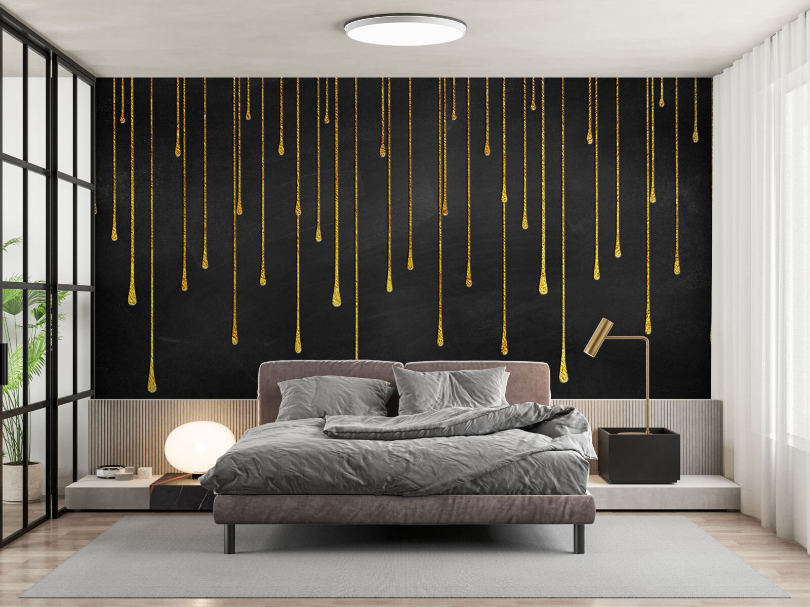 Fotobehang sterren die verminderen in de duisternis van de nacht