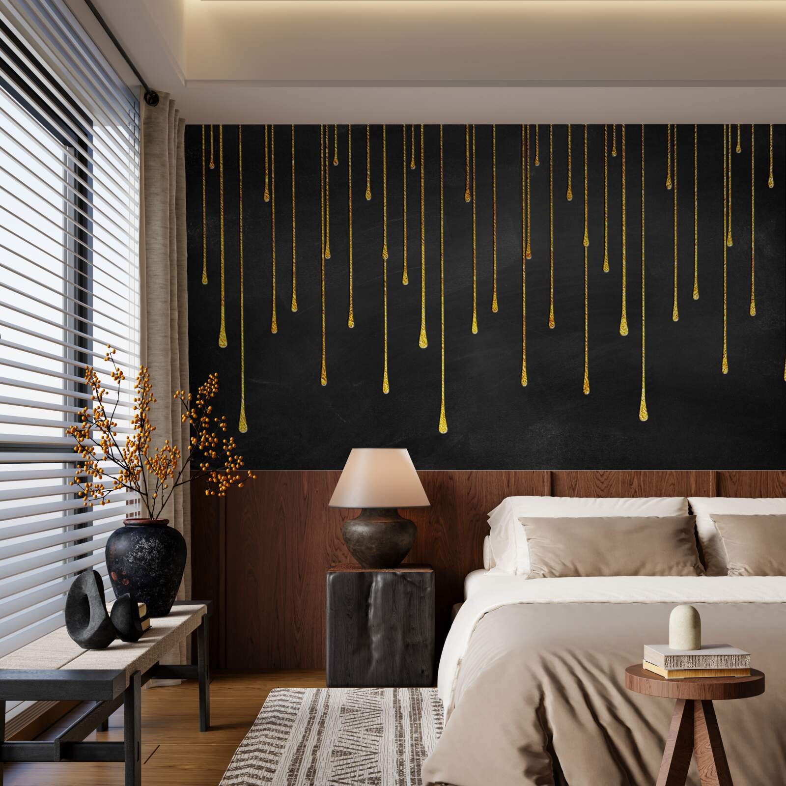 Fotobehang sterren die verminderen in de duisternis van de nacht