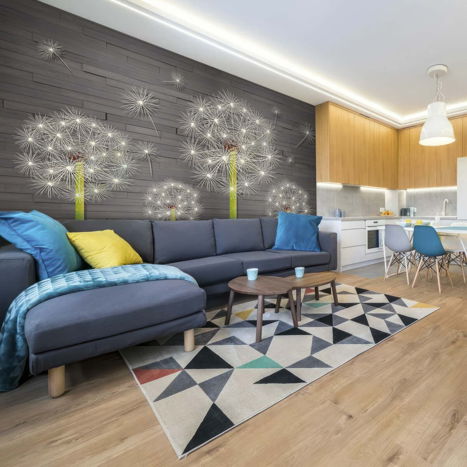 Fotobehang zomer paardenbloemen