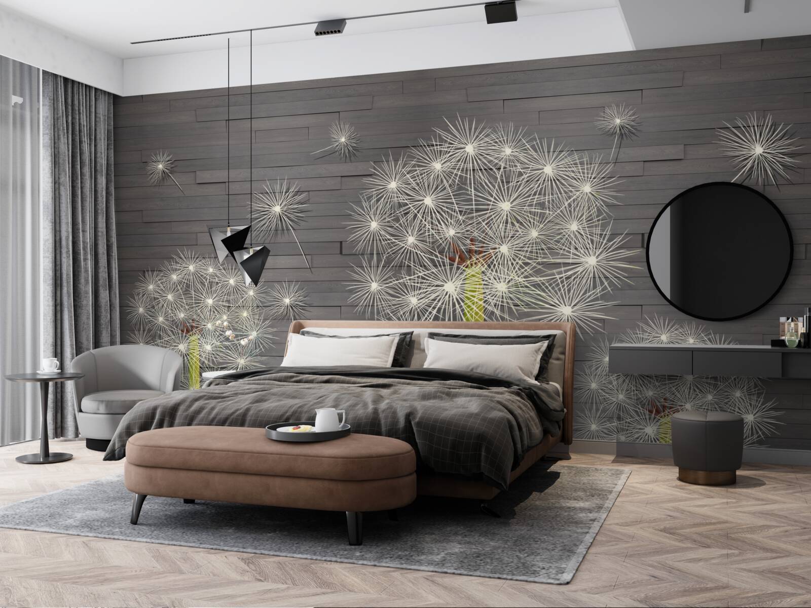 Fotobehang zomer paardenbloemen