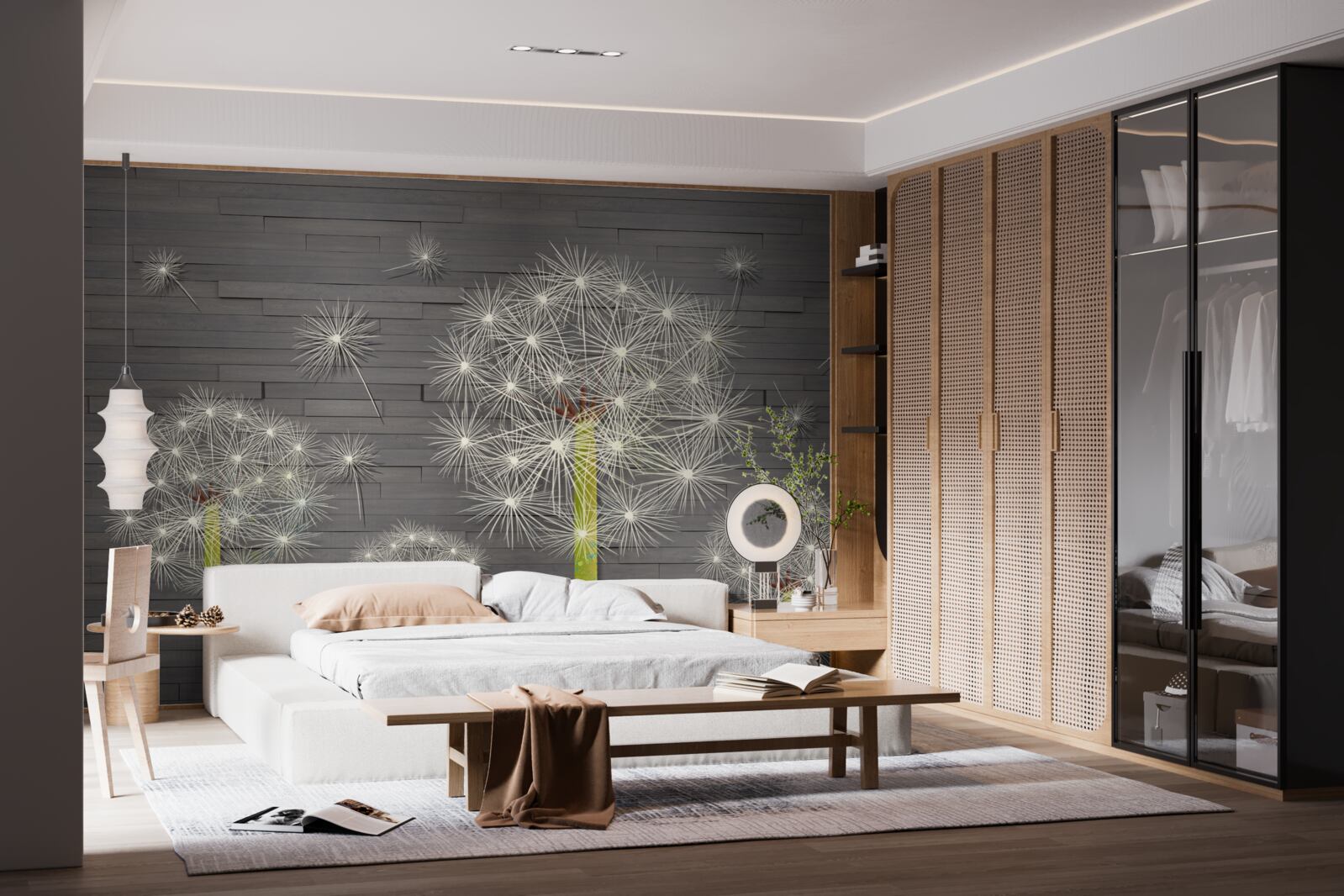 Fotobehang zomer paardenbloemen