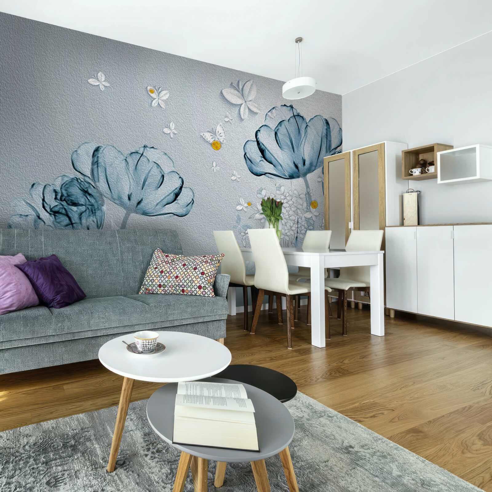 Fotobehang klaprozen hebben transparante bloemen