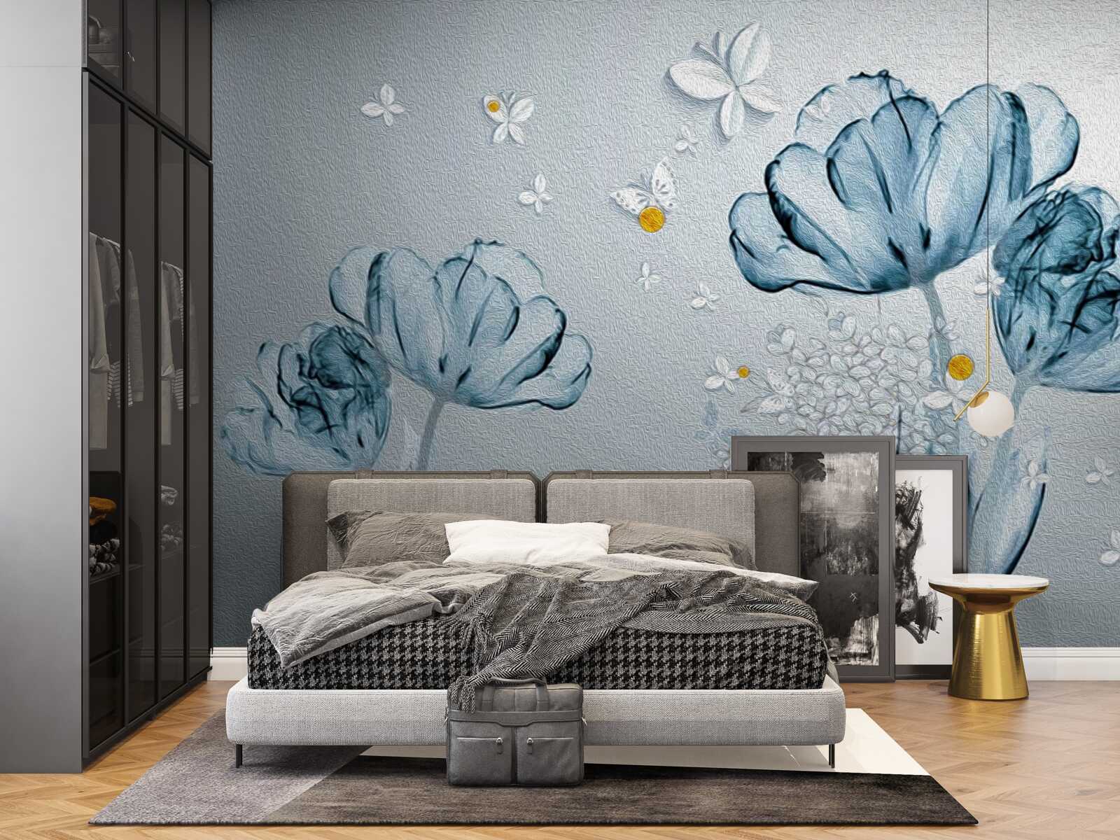 Fotobehang klaprozen hebben transparante bloemen