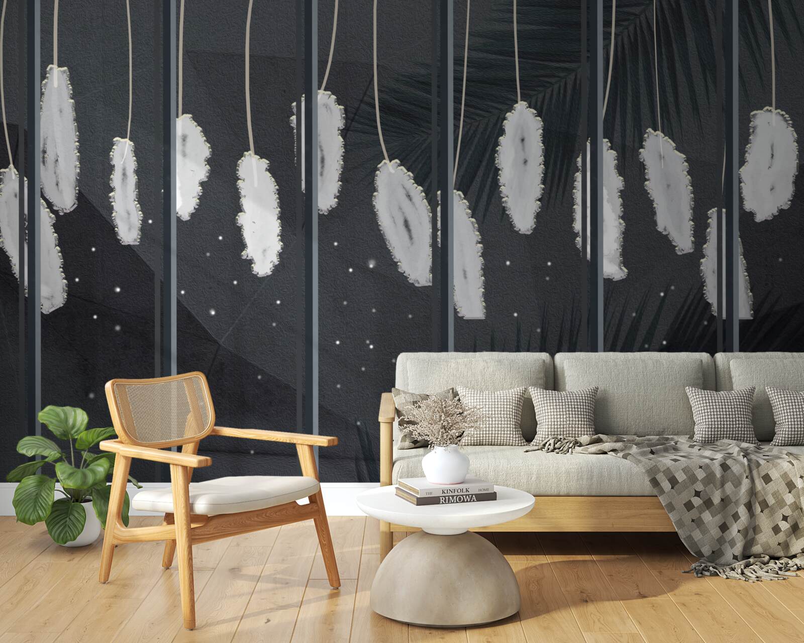 Fotobehang dons achter het avondglas