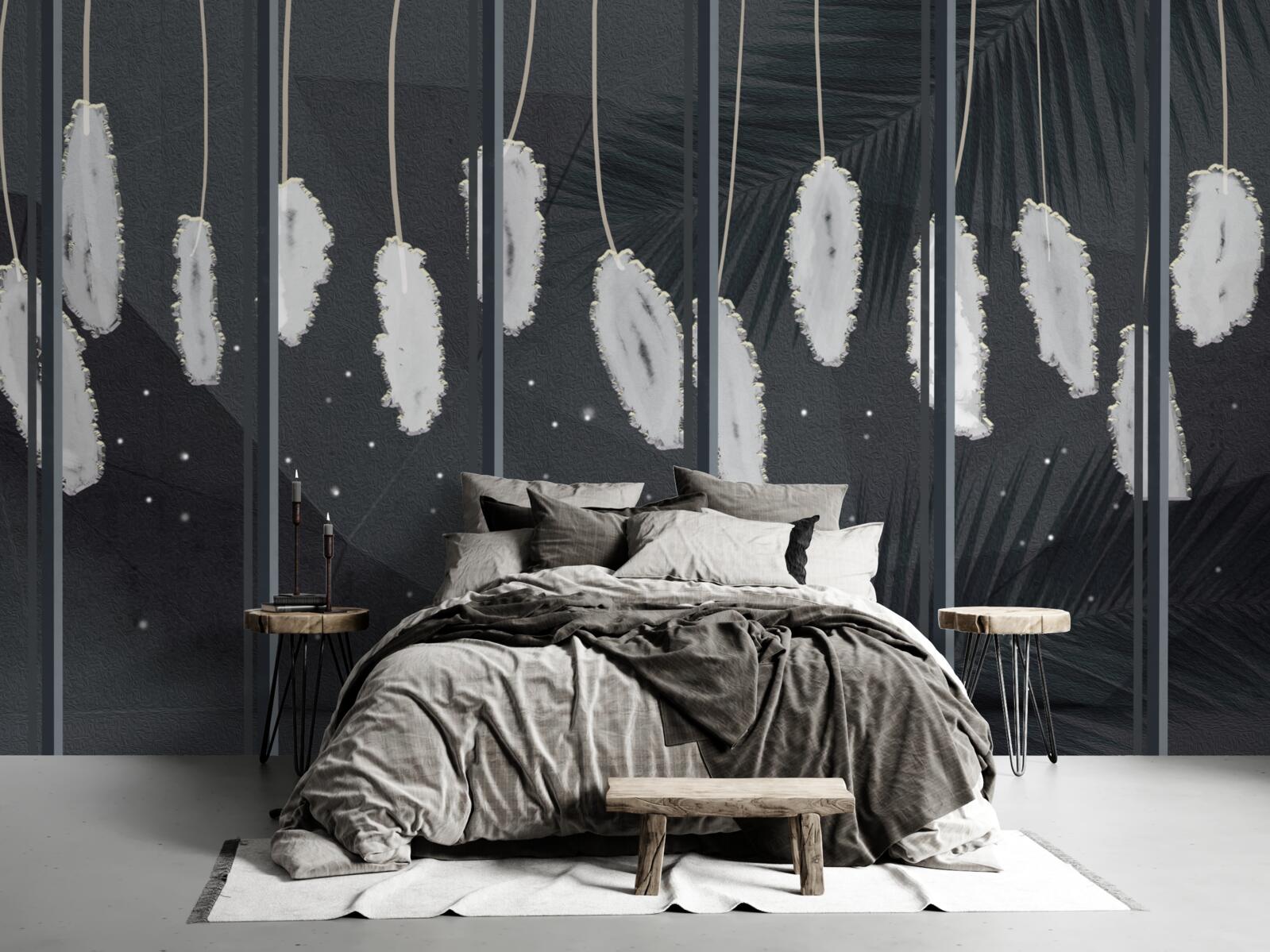 Fotobehang dons achter het avondglas