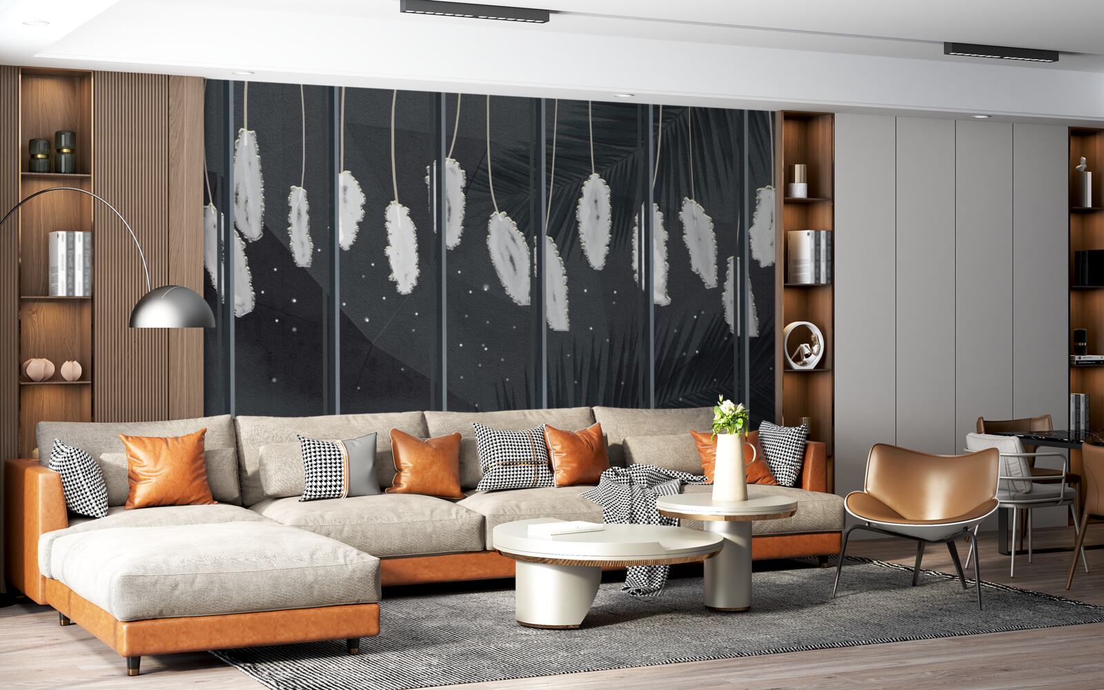 Fotobehang dons achter het avondglas