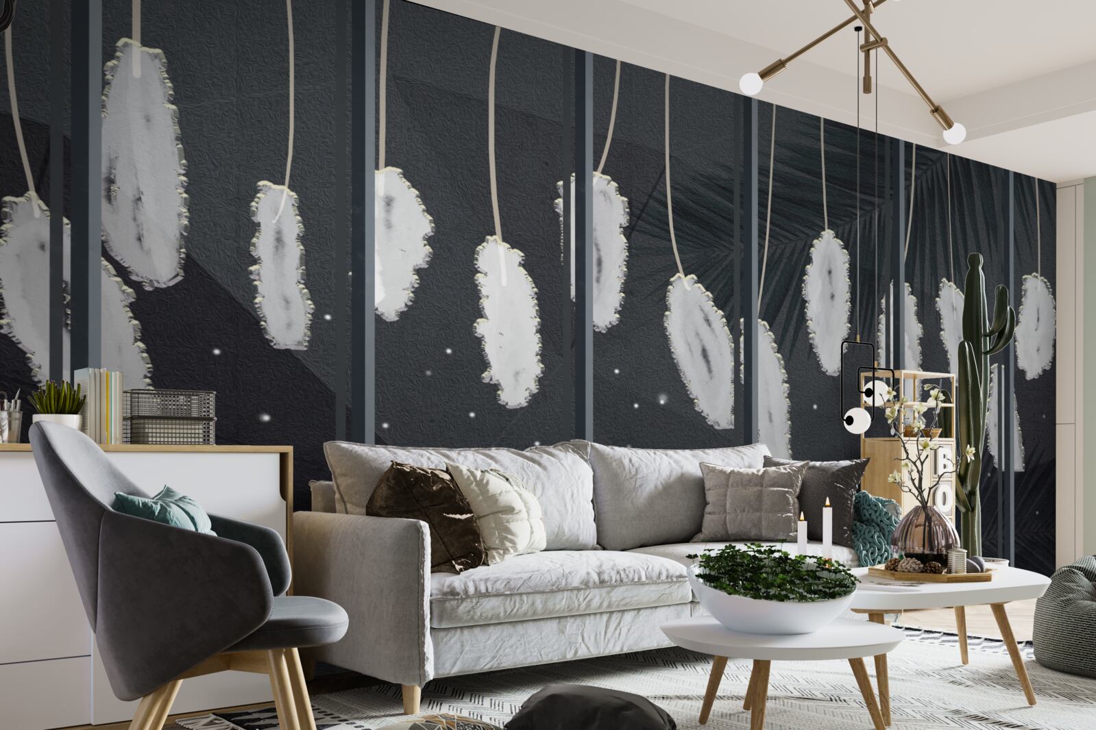 Fotobehang dons achter het avondglas