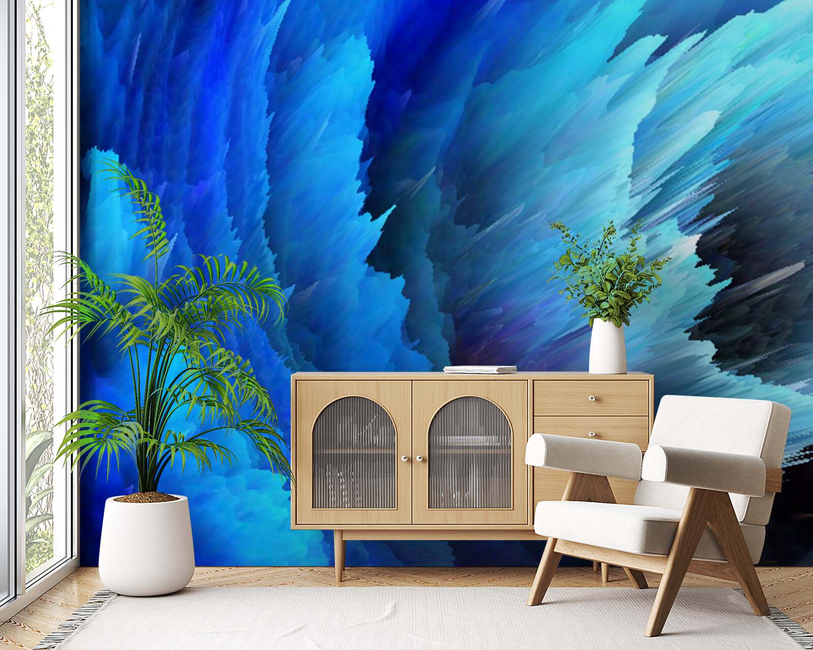 Fotobehang bevroren abstractie van rozen