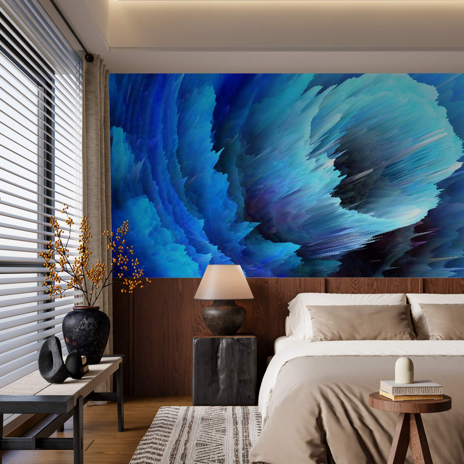 Fotobehang bevroren abstractie van rozen