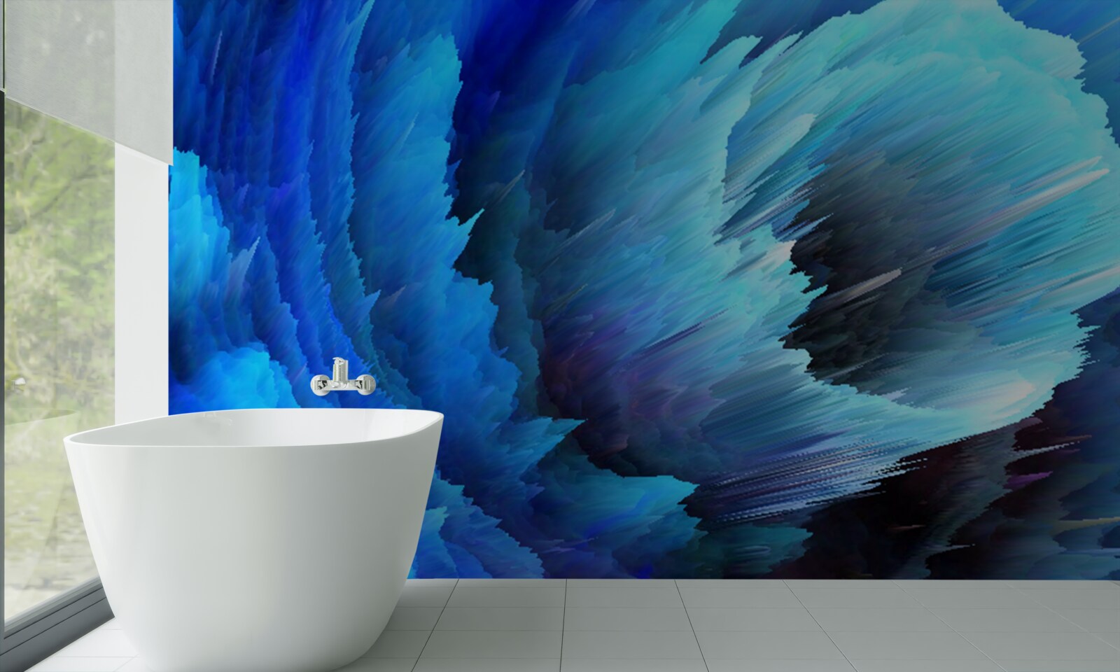 Fotobehang bevroren abstractie van rozen